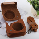 Retro Style Full Body Camera PU Leather Case Bag with Strap for FUJIFILM instax mini 9 / mini 8+ / mini 8(Brown)