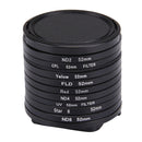 JUNESTAR 11 in 1 Proffesional 52mm Lens Filter(CPL + UV + ND8 + ND4 + ND2 + Star 8 + Red + Yellow + FLD / Purple) & Waterproof Housing Case Adapter Ring & Lens Protective Cap for GoPro HERO4 / 3+ / 3 & Xiaomi Xiaoyi Yi I / II 4K Sport Action Camera