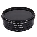 JUNESTAR 4 in 1 Proffesional 52mm Lens Filter(ND2-400 + Red + Yellow + FLD / Purple) for GoPro HERO5 / 4s / 4 / 3+ / 3 / 2 & Xiaomi Xiaoyi Yi I / II 4K & SJCAM Sport Action Camera