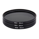JUNESTAR Proffesional 58mm Lens Filter ND Filter Kits (ND2 + ND4 + ND8) for GoPro & Xiaomi Xiaoyi Yi & SJCAM Sport Action Camera