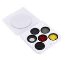 JUNESTAR 7 in 1 Proffesional 37mm Lens Filter(CPL + UV + ND4 + Red + Yellow + FLD / Purple) & Lens Protective Cap for GoPro HERO4 / 3+ / 3 Sport Action Camera