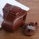 XT100 PU Leather Camera Protective bag for FUJIFILM X-T100 Camera, with Strap(Coffee)