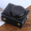 G7XII PU Leather Camera Protective bag for Canon Powershot G7X Mark 2 G7XII Digital camera, with Strap (Black)