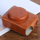 G7XII PU Leather Camera Protective bag for Canon Powershot G7X Mark 2 G7XII Digital camera, with Strap (Brown)