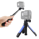 GP446 Multifunctional Mini Fixed Tripod for GoPro HERO10 Black / HERO9 Black / HERO8 Black /7 /6 /5 /5 Session /4 Session /4 /3+ /3 /2 /1, DJI Osmo Action, Xiaoyi and Other Action Cameras(Blue)