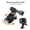 GP451 360-degree Rotating J-type Base for GoPro HERO10 Black / HERO9 Black / HERO8 Black /7 /6 /5 /5 Session /4 Session /4 /3+ /3 /2 /1, DJI Osmo Action, Xiaoyi and Other Action Cameras
