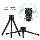 ADAI Adjustable Aluminum Alloy Mini Tripod Stand Tabletop Tripod for DSLR & Digital Cameras(Black)