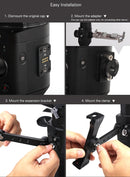 Sunnylife RO-Q9153 Handle Grip Extension Bracket Clamp with Mounting Adapter for DJI RONIN-S Gimbal(Black)