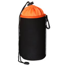 SLR Camera Lens Bag Micro Single Lens Bag Lens Inner Bile Bag Waterproof Protective Case Plus Velvet Thickening, Diameter: 10cm, Height: 18cm(Orange)