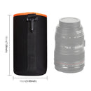 SLR Camera Lens Bag Micro Single Lens Bag Lens Inner Bile Bag Waterproof Protective Case Plus Velvet Thickening, Diameter: 10cm, Height: 18cm(Orange)