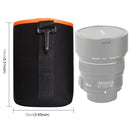 SLR Camera Lens Bag Micro Single Lens Bag Lens Inner Bile Bag Waterproof Protective Case Plus Velvet Thickening, Diameter: 10cm, Height: 14cm(Orange)