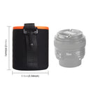 SLR Camera Lens Bag Micro Single Lens Bag Lens Inner Bile Bag Waterproof Protective Case Plus Velvet Thickening, Diameter: 8.5cm, Height: 10cm(Orange)