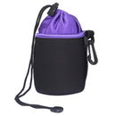 SLR Camera Lens Bag Micro Single Lens Bag Lens Inner Bile Bag Waterproof Protective Case Plus Velvet Thickening, Diameter: 8.5cm, height: 10cm(Purple)