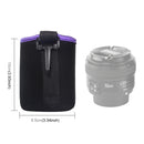 SLR Camera Lens Bag Micro Single Lens Bag Lens Inner Bile Bag Waterproof Protective Case Plus Velvet Thickening, Diameter: 8.5cm, height: 10cm(Purple)