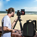 DL-B028 Portable Casual Style Waterproof Scratch-proof Outdoor Sports Backpack SLR Camera Bag Phone Bag for GoPro, SJCAM, Nikon, Canon, Xiaomi Xiaoyi YI, iPad, Apple, Samsung, Huawei, Size: 27.5 * 12.5 * 34 cm(Red)