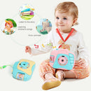 Children Cartoon Projector Simulated Camera Educational Toys (Pink)