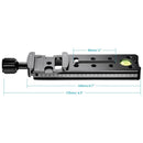 FVR-150 Multi-Purpose 150mm Vertical Nodal Slide Clamp Rail for Fisheyes Lens & Wide-angle Lens, Compatible with Arca Swiss RRS Clamp