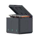 RUIGPRO USB Triple Batteries Housing Charger Box with LED Indicator Light for DJI OSMO Action