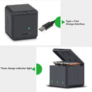 RUIGPRO USB Triple Batteries Housing Charger Box with LED Indicator Light for DJI OSMO Action