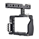 YELANGU C6 Camera Video Cage Handle Stabilizer for Sony A6000 / A6300 / A6500 / A6400(Black)