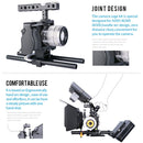 YELANGU C6 Camera Video Cage Stabilizer for Sony A6000 / A6300 / A6500 / A6400 (Black)