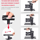 YELANGU CA7 YLG0908A Handle Video Camera Cage Stabilizer for Sony A7K & A7X & A73 & A7S & A7R & A7RII & A7SII (Black)