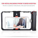 YELANGU YLG0901B Vlogging Live Broadcast Smartphone Plastic Cage Video Rig Filmmaking Recording Handle Stabilizer Bracket for iPhone, Galaxy, Huawei, Xiaomi, HTC, LG, Google, and Other Smartphones(Black)
