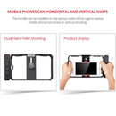 YELANGU YLG0901B Vlogging Live Broadcast Smartphone Plastic Cage Video Rig Filmmaking Recording Handle Stabilizer Bracket for iPhone, Galaxy, Huawei, Xiaomi, HTC, LG, Google, and Other Smartphones(Black)