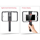 YELANGU YLG0901B Vlogging Live Broadcast Smartphone Plastic Cage Video Rig Filmmaking Recording Handle Stabilizer Bracket for iPhone, Galaxy, Huawei, Xiaomi, HTC, LG, Google, and Other Smartphones(Black)