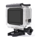 For GoPro HERO7 White /Silver Skeleton Housing Side Hollow Protective Case with Buckle Basic Mount & Screw(Transparent)