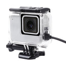 For GoPro HERO7 White /Silver Skeleton Housing Side Hollow Protective Case with Buckle Basic Mount & Screw(Transparent)