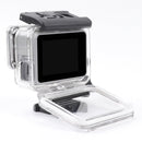 For GoPro HERO7 White /Silver Skeleton Housing Side Hollow Protective Case with Buckle Basic Mount & Screw(Transparent)