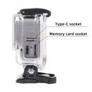 For GoPro HERO7 White /Silver Skeleton Housing Side Hollow Protective Case with Buckle Basic Mount & Screw(Transparent)
