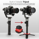 AFI D3 3-Axis Stabilized Handheld Gimbal Stabilizer for GoPro, DSLR Cameras, Smartphones, Built-in Foldable Tripod, Follow Focus Function(Black)