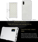 F12 Pocket 112 LEDs 1080LUX Professional Vlogging Photography Video & Photo Studio Light with OLED Display for Canon / Nikon DSLR Cameras(White)