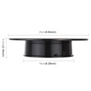 25cm 360 Degree Electric Rotating Turntable Display Stand Video Shooting Props Turntable for Photography, Load 3kg, Powered by Battery(White)