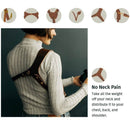 Quick Release Anti-Slip Shoulder Leather Harness Camera Strap with Metal Hook for SLR / DSLR Cameras (Right Shoulder)