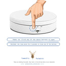 13.8cm USB Charging Smart 360 Degree Rotating Turntable Display Stand Video Shooting Props Turntable for Photography, Load 3kg(White)