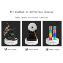13.8cm USB Charging Smart 360 Degree Rotating Turntable Display Stand Video Shooting Props Turntable for Photography, Load 3kg(White)