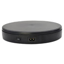 22cm Electric Rotating Turntable Display Stand Live Video Shooting Props Turntable Jewelry Shoes Display Platform (Black)