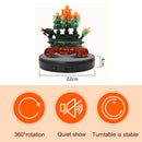 22cm Electric Rotating Turntable Display Stand Live Video Shooting Props Turntable Jewelry Shoes Display Platform (Black)