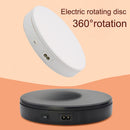 22cm Electric Rotating Turntable Display Stand Live Video Shooting Props Turntable Jewelry Shoes Display Platform (Black)