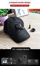 STARTRC Baseball Hat with J-Hook Buckle Mount & Screw for Xiaomi FIMI Palm 4K Gimbal Camera(Black)