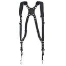 Quick Release Anti-Slip Dual Shoulder Leather Harness Camera Strap with Metal Hook for SLR / DSLR Cameras(Black)