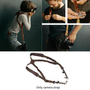 Quick Release Anti-Slip Dual Shoulder Leather Harness Camera Strap with Metal Hook for SLR / DSLR Cameras(Brown)