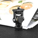 YELANGU 180 Degree Swing Mini Tripod Ball Head Bracket Cold Shoe Mount 1/4 inch Screw Adapter(Black)