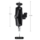 M10 9cm Connecting Rod Fixed Motorcycle Mount Holder with Tripod Adapter & Screw for GoPro HERO10 Black / HERO9 Black / HERO8 Black /7 /6 /5, Xiaoyi and Other Action Cameras(Black)