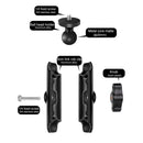 9cm Connecting Rod 20mm Ball Head Motorcycle Rearview Mirror Fixed Mount Holder with Tripod Adapter & Screw for GoPro HERO10 Black / HERO9 Black / HERO8 Black /HERO7 /6 /5, DJI Osmo Action,Xiaoyi and Other Action Cameras(Black)