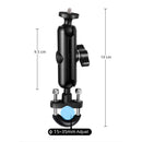 9cm Connecting Rod 20mm Ball Head Motorcycle Handlebar Fixed Mount Holder with Tripod Adapter & Screw for GoPro HERO10 Black / HERO9 Black / HERO8 Black /HERO7 /6 /5, DJI Osmo Action,Xiaoyi and Other Action Cameras(Black)