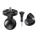 1/4 inch Screw 25mm Ball Head Motorcycle Fixed Mount Holder with Tripod Adapter & Screw for GoPro HERO10 Black / HERO9 Black / HERO8 Black /HERO7 /6 /5, DJI Osmo Action,Xiaoyi and Other Action Cameras(Black)